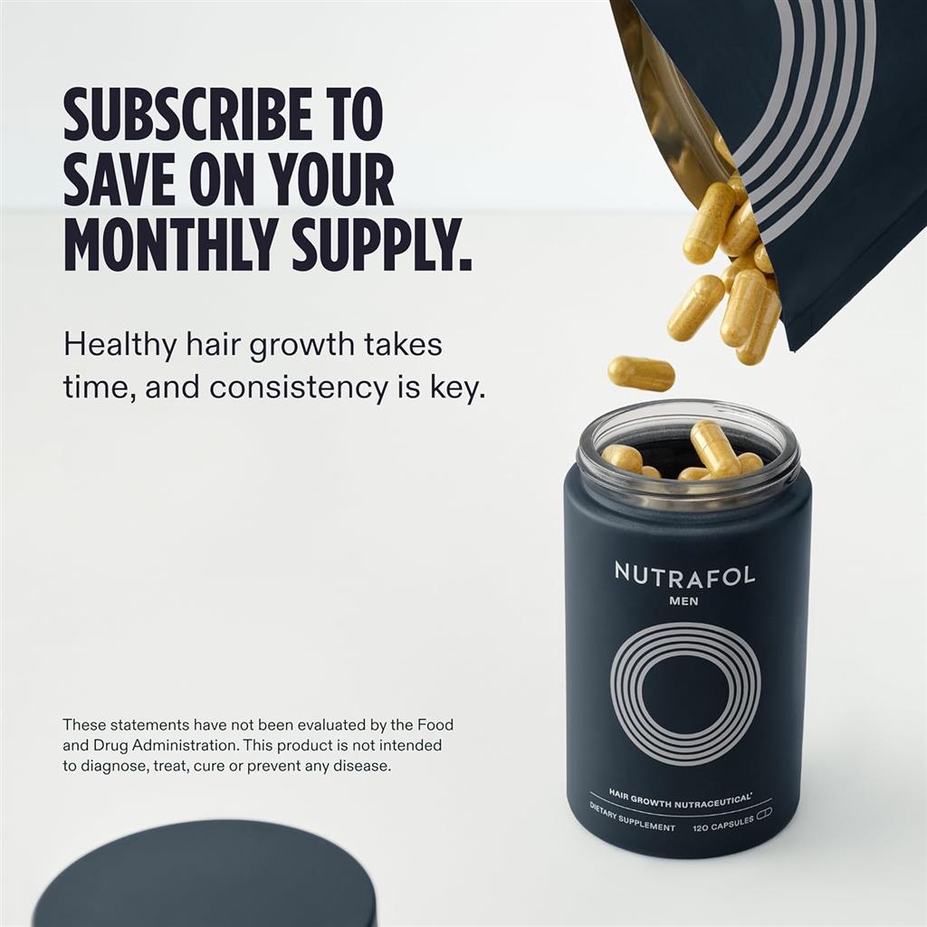 Nutrafol Men Hair Growth Supplements, 1-Month Bottle